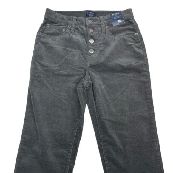 NEW J.Crew Womens 9” High Rise Corduroy Skinny Button Fly Pants 25 - Picture 5 of 8